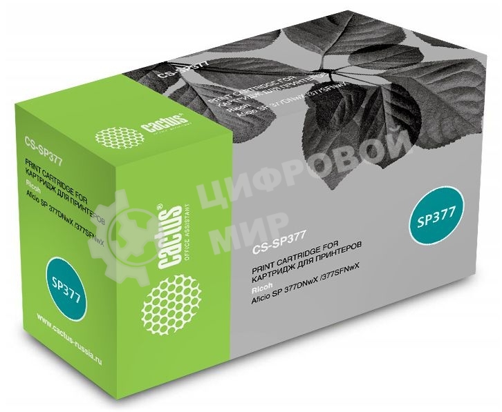 Картридж лазерный Cactus CS-50F0XA0/50F5X0E CS-SP377 черный (6400 стр.) для Ricoh Aficio SP 377DNwX/377SFNwX