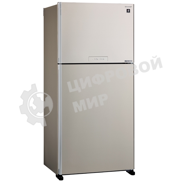 Холодильник Sharp SJ-XG60PMBE бежевый двухкамерный 422/178 л морозилка сверху, No Frost