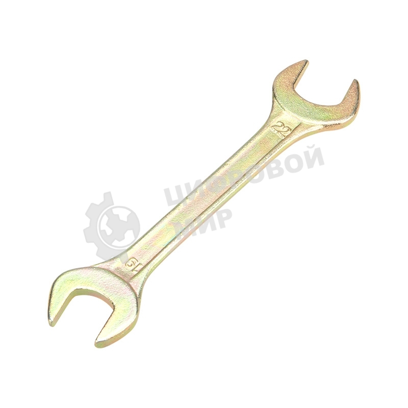 Ключ гаечный рожковый Rexant 19х22 мм, желтый цинк