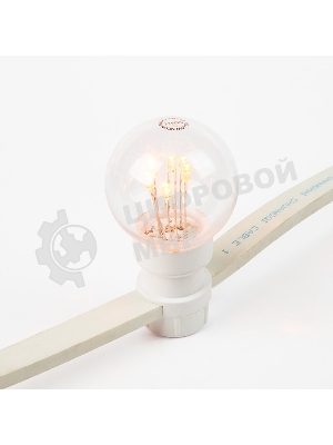 Гирлянда Neon-night LED Galaxy Bulb String 10м, белый каучук, 30 лампx6 LED желтый, влагостойкая IP65