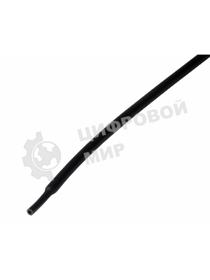 Трубка термоусадочная Rexant 2.0/1.0 1м черный