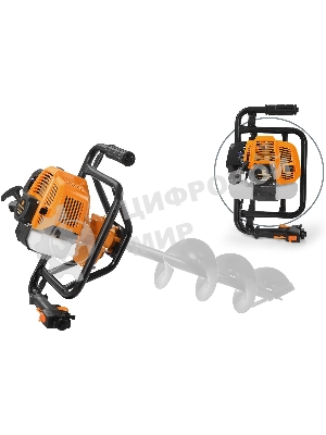 Мотобур Carver AG-152/000 бытовой 2-х такт. 1400Вт 1.9л.с. 52см3 277об/мин