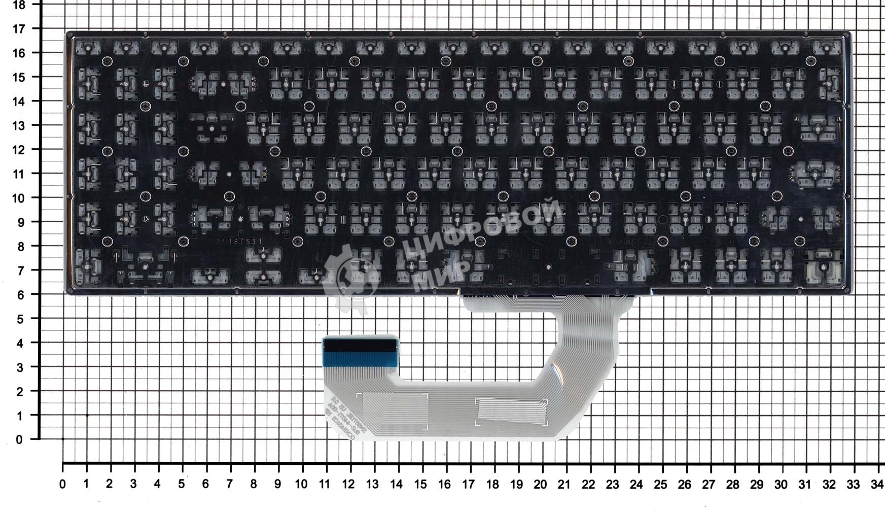 Клавиатура для ноутбука Asus UX561UD Q535UD черная без рамки, с подсветкой