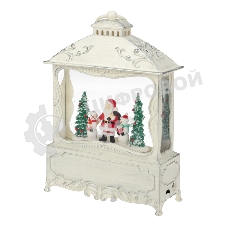 Декоративный фонарь Neon-night с эффектом снегопада и подсветкой Рождественский лес, белый