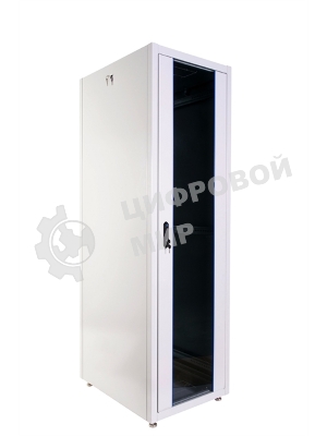 Шкаф телекоммуникационный напольный ЭКОНОМ 42U (600 800) дверь стекло, дверь металл