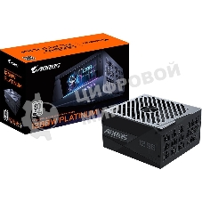 Блок питания Gigabyte GP-AP1200PM, 1200Вт, 80 PLUS Platinum, 140мм, модульный, черный