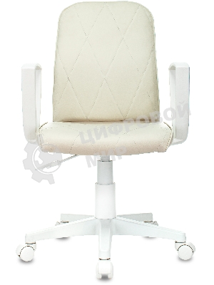 Кресло Бюрократ CH-W327 слоновая кость, экокожа, 120 кг, механизм качания