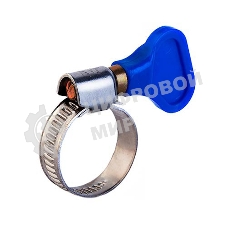 Хомут червячный Rexant 25-40/9-0,7 мм, с ключом, нержавеющая сталь W2, (50 шт/уп)