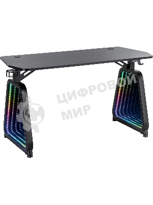 Стол игровой Cactus CS-GMD-BK-RGb столешница МДФ, черный каркас черный 136x60x75 см