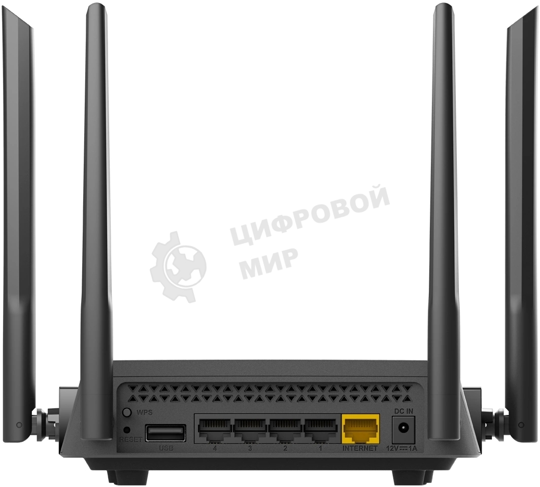 Роутер беспроводной D-Link DIR-825/RU/R7 (DIR-825/RU/R7A) AC1200 10/100/1000BASE-T черный