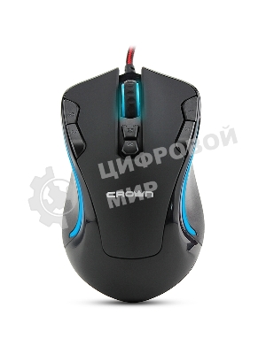 Мышь проводная Crown Gaming CMXG-804 черный, 2000 dpi, USB, кнопки - 9
