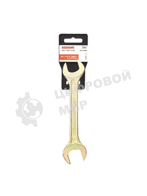 Ключ гаечный рожковый Rexant 19х22 мм, желтый цинк