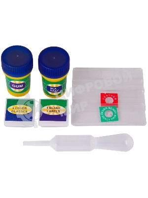 Микроскоп Levenhuk LabZZ M1 монокуляр 100-300 на 3 объектива зеленый/оранжевый