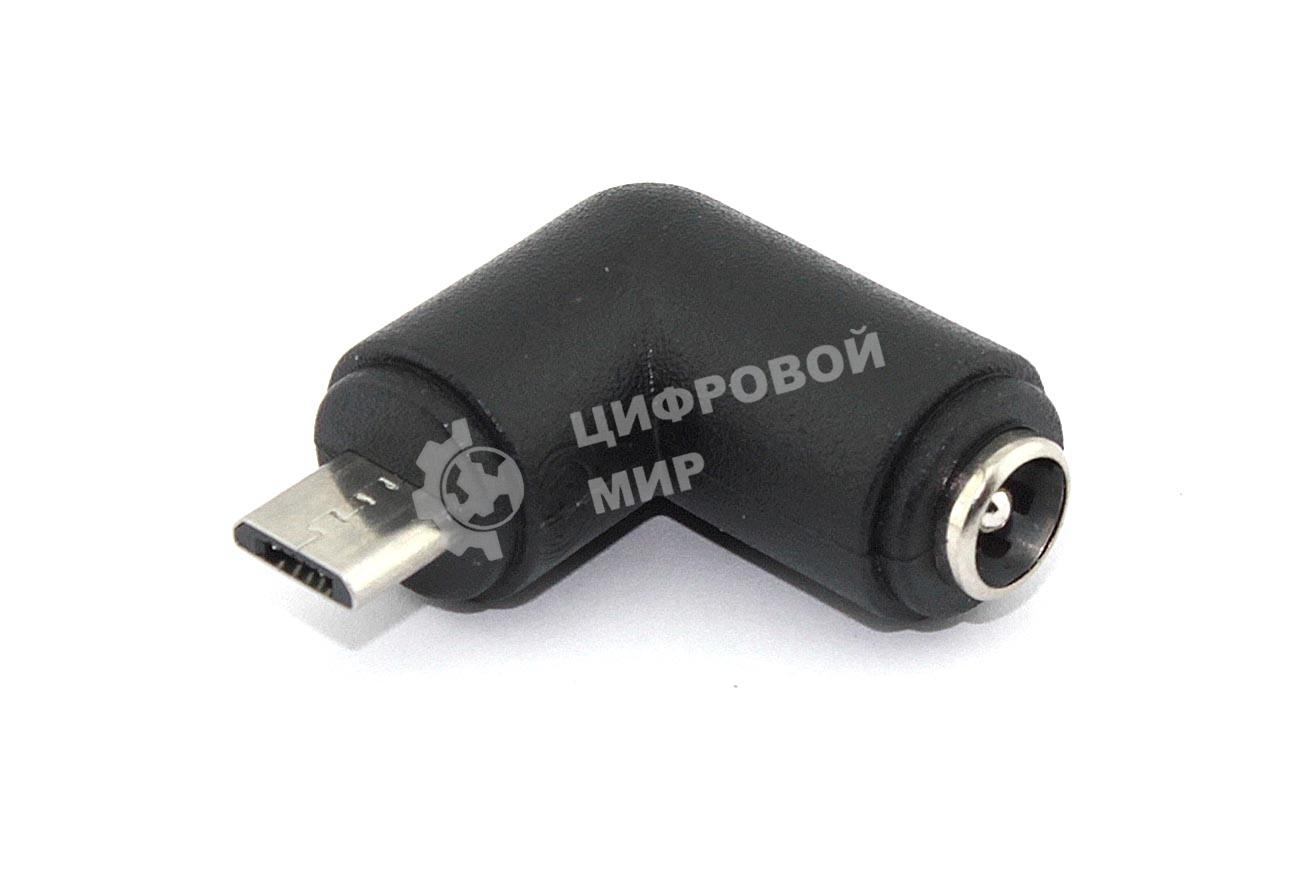 Переходник 5,5х2,5 на Micro USB угловой