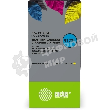 Картридж струйный Cactus CS-3YL83AE 912XL (есть ограничения по прошивке) желтый (10.5 мл) для HP OfficeJet 8012/8014/8015/8017;OfficeJet Pro 8022/8023/8024/8025 AIO