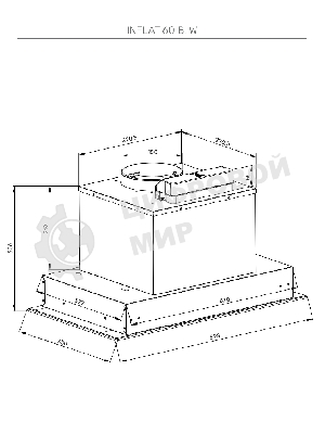 Вытяжка встраиваемая Kuppersberg High-Tech Inflat 60 B черный, 60 см, 780 куб. м/ч, 56 дБ