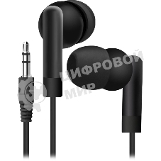 Наушники проводные Defender Basic 210 черный, внутриканальные, Jack 3.5 мм
