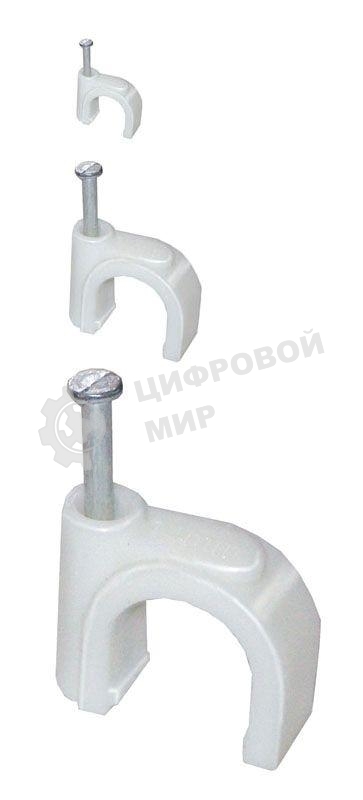 Скоба креп. прям. 7 мм с гвозд. (уп. 100 шт) ИЭК USK21-07-100