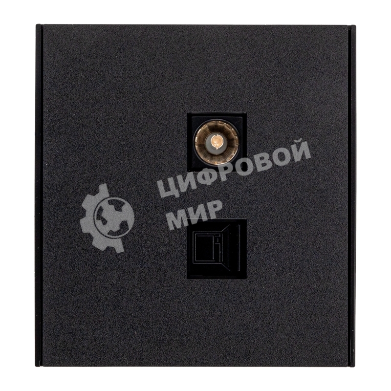 Розетка телевизионная Kranz STRONG компьютерная RJ45 кат6 + TV с/у антрацит