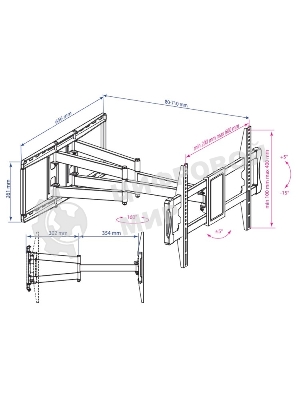 Кронштейн для телевизора Kromax ATLANTIS-70 черный, 32