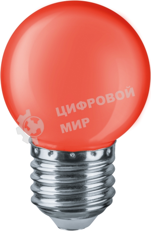 Лампа светодиодная Navigator 71 827 NLL-G45-1-230-R-E27 1В т шар E27 220-240В красн.