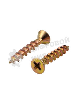 Саморез оконный Kranz острый, 4.1х25, желтый цинк, упаковка поставщика (12 000 шт.)