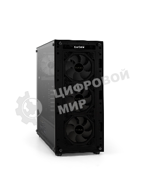 Компьютерный корпус Miditower ExeGate i3 BASE-EVO800 (ATX, БП EVO800RGb с вент. 12 см, с окном, 1хUSB+1хUSB 3.0, аудио, 4 вент. 12см с RGb подсветкой)