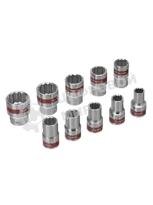 Набор головок Matrix 1/2'' 12-ти гр. crv 10 шт. 10-24 мм