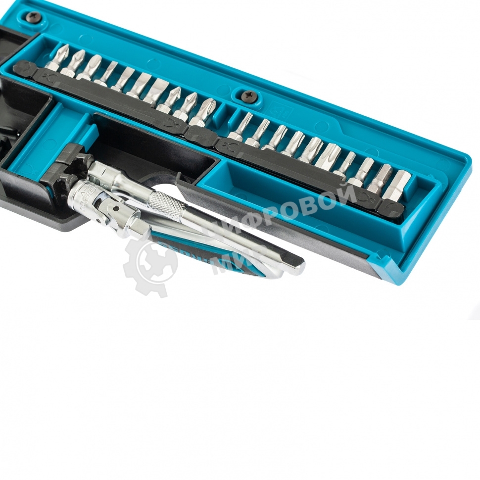 Набор торцевых головок GROSS, трещотка 120 зубьев, 36 предметов 14142