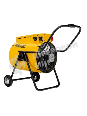 Тепловая пушка Denzel SFH-15000, 400 В, желтый, 120/9000/15000 Вт, 150 м2, термостат