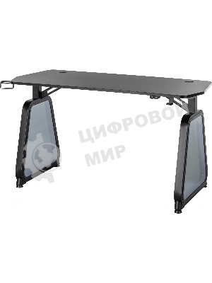 Стол игровой Cactus CS-GMD-BK-RGb столешница МДФ, черный каркас черный 136x60x75 см