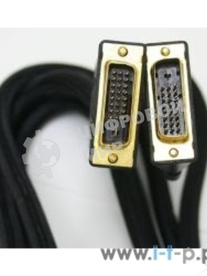 Кабель DVI-D dual link Gembird, 3.0м, 25M/25M, экран, феррит.кольца, пакет