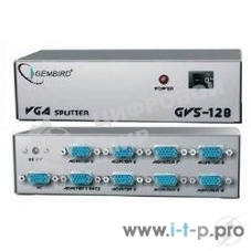Разветвитель GVS128 Разветвитель сигнала VGA на 8 мониторов (Gembird/Cablexpert)