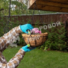 Кашпо подвесное с декором Palisad с кокосовой корзиной, диаметр, 30 см