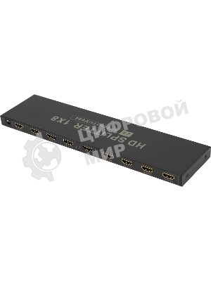 Сплиттер аудио-видео Premier 5-872-8V2 HDMI (f)/8xHDMI (f) черный