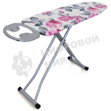 Доска гладильная DOGRULAR элона серый (Рабочая поверхность 120х38 см. Регулировка высоты 70-90 см. Моноблочная стальная столешница. Электростатич. порошковая покраска. Подставка под утюг с антипригарными силикон. вставками. Усиленная конструкция ног. Вес 6,43 кг.)