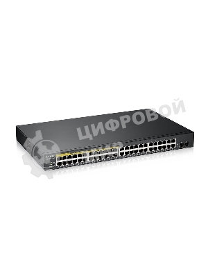 Kоммутатор Zyxel GS1900-48HPv2 Smart L2 PoE + switch, rack 19 