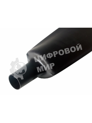 Термоусаживаемая трубка Rexant 100,0/50,0 мм, черная, упаковка 10 шт. по 1 м