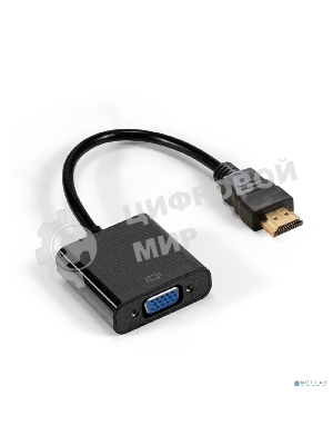 Кабель-переходник HDMI-VGA ExeGate EX-HDMIM-VGAF-0.2 (19M/15F, 0,2м)