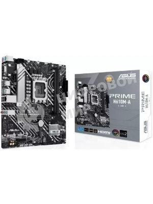 Материнская плата ASUS PRIME H610M-A-CSM, LGA 1700, Intel H610, 2xDDR5, 4xSATA, 2xM.2 PCIe 3.0 (x2, x4), 1xPCIe 4.0 x16, 1xPCIe x1, 1xHDMI, 1xDP, 1xVGA, 2xUSB-A 3.2 Gen 2, 4xUSB-A 2.0, 1x 1Gb LAN, 3x3.5 мм, 7.1, mATX