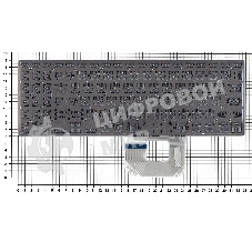 Клавиатура для ноутбука Asus UX561UA Q505UA серебристая без рамки, с подсветкой