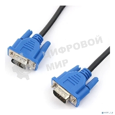 Кабель VGA Pro Cablexpert CC-PVGA-1.8M, 15M/15M, 1.8м, экран, феррит. кольца, пакет