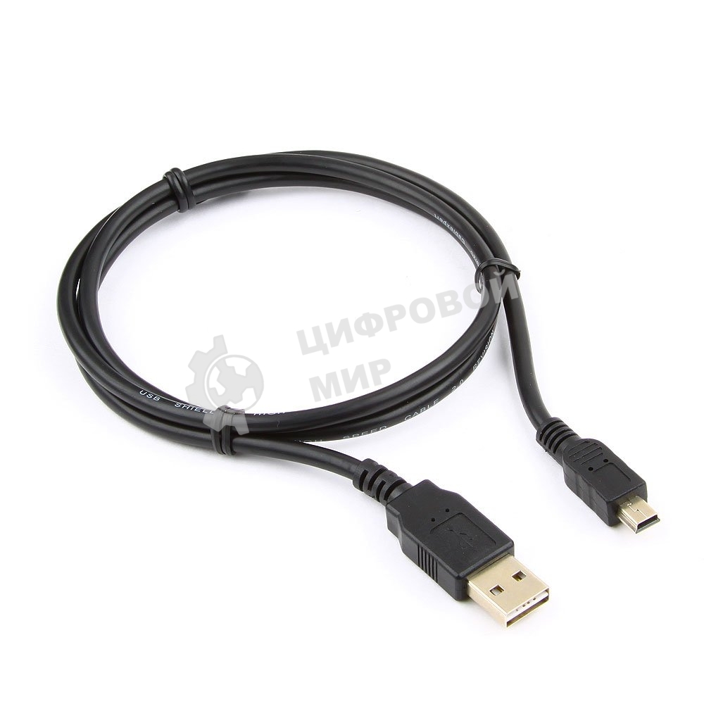 Кабель USB2.0 Gembird/Cablexpert, мультиразъем USB, AM/miniB 5P, 1м, пакет CC-5PUSB2D-1M