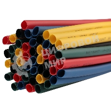 Термоусаживаемые трубки Rexant 5,0/2,5 мм, набор пять цветов, упаковка 50 шт. по 1 м