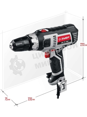 Дрель-шуруповерт ЗУБР ДШ-М1-400-2, 400 Вт, 40 Нм, щеточный