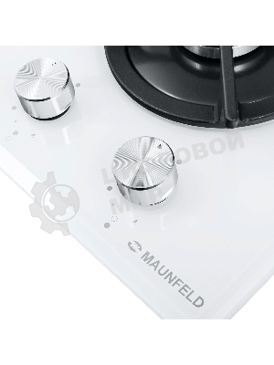 Газовая варочная панель Maunfeld EGHG.32.1CW/G, 2 конфорки, закаленное стекло, белый