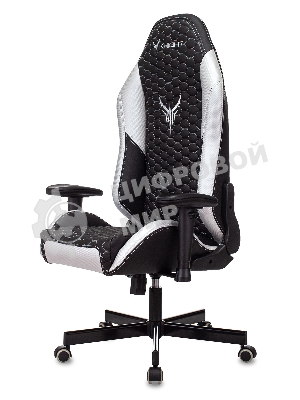 Кресло Knight Neon черный/серебряный, экокожа, 120 кг, механизм качания