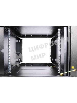 Шкаф телеком. настенный разборный 12U (600х350) дверь стекло,цвет черный (ШРН-Э-12.350-9005) (1 коробка)