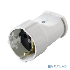 Штепсельный разъем Makel c заземлением белый