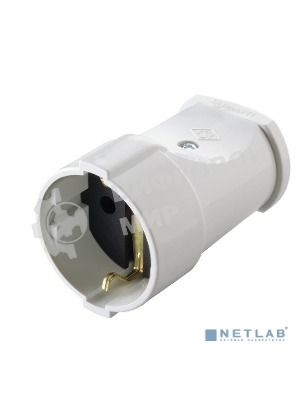Штепсельный разъем Makel c заземлением белый